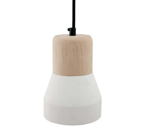 Cement Wood Lamp, Snow-0