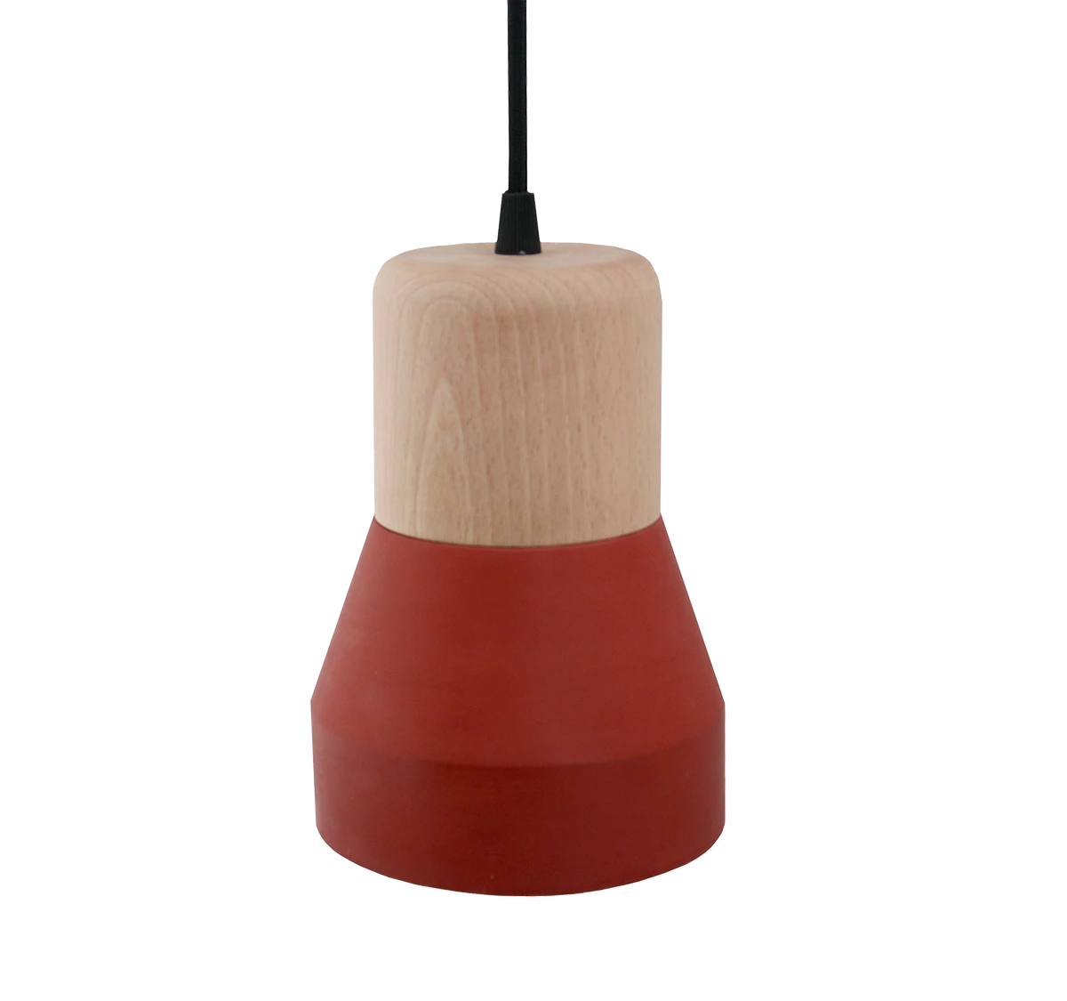 Cement Wood Lamp, Terracotta-0