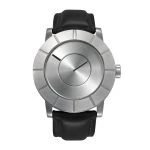 Issey Miyake TO Automatic Men's Silver Watch, Black Leather-30669