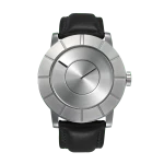 Issey Miyake TO Automatic Men's Silver Watch, Black Leather-0