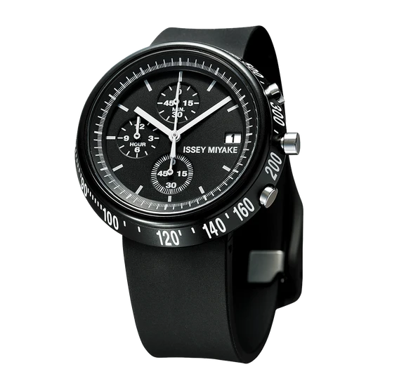 miya Issey Miyake - Issey Miyake Trapezoid Black Watch, Steel | Gessato