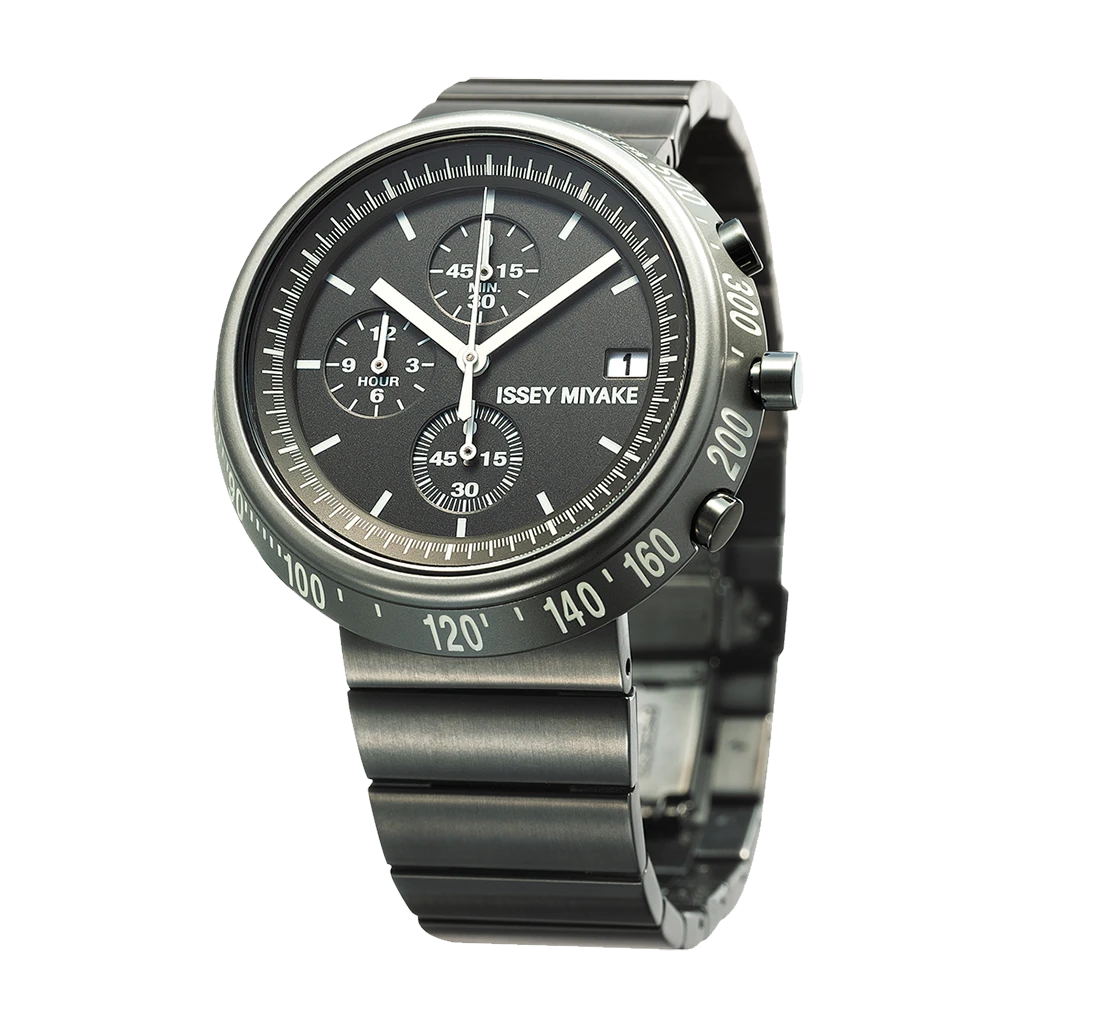 Issey Miyake Trapezoid Grey Watch, Steel-0