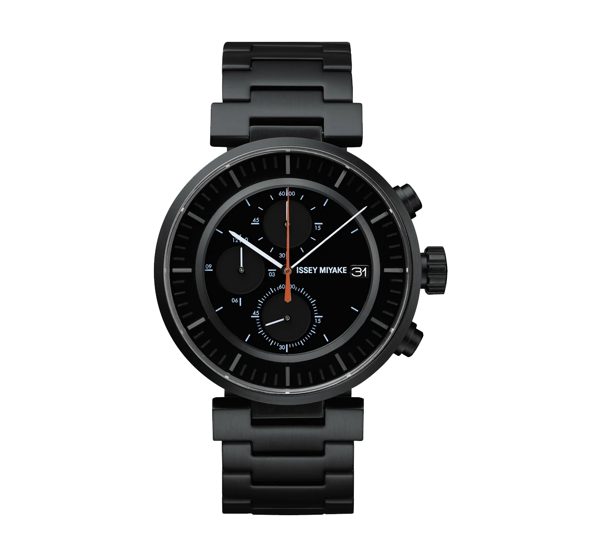 Issey Miyake W Black Chronograph Watch, Steel-0