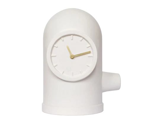 Leff Amsterdam Base Table Clock, White-0