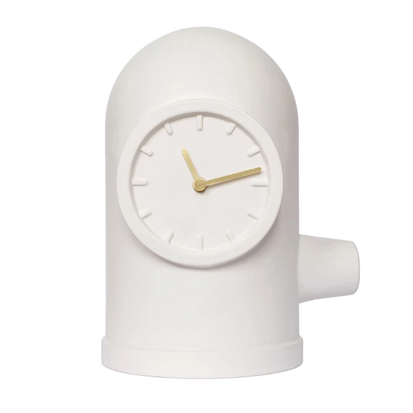 Leff Amsterdam Base Table Clock, White-0