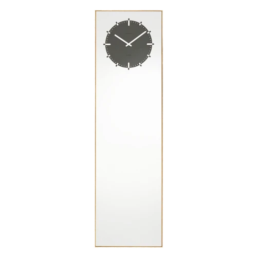 LEFF Amsterdam Inverse Mirror Clock, Black-0