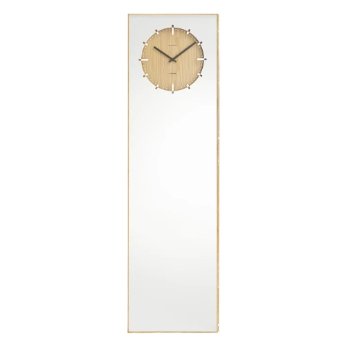 LEFF Amsterdam Inverse Mirror Clock, Natural-0