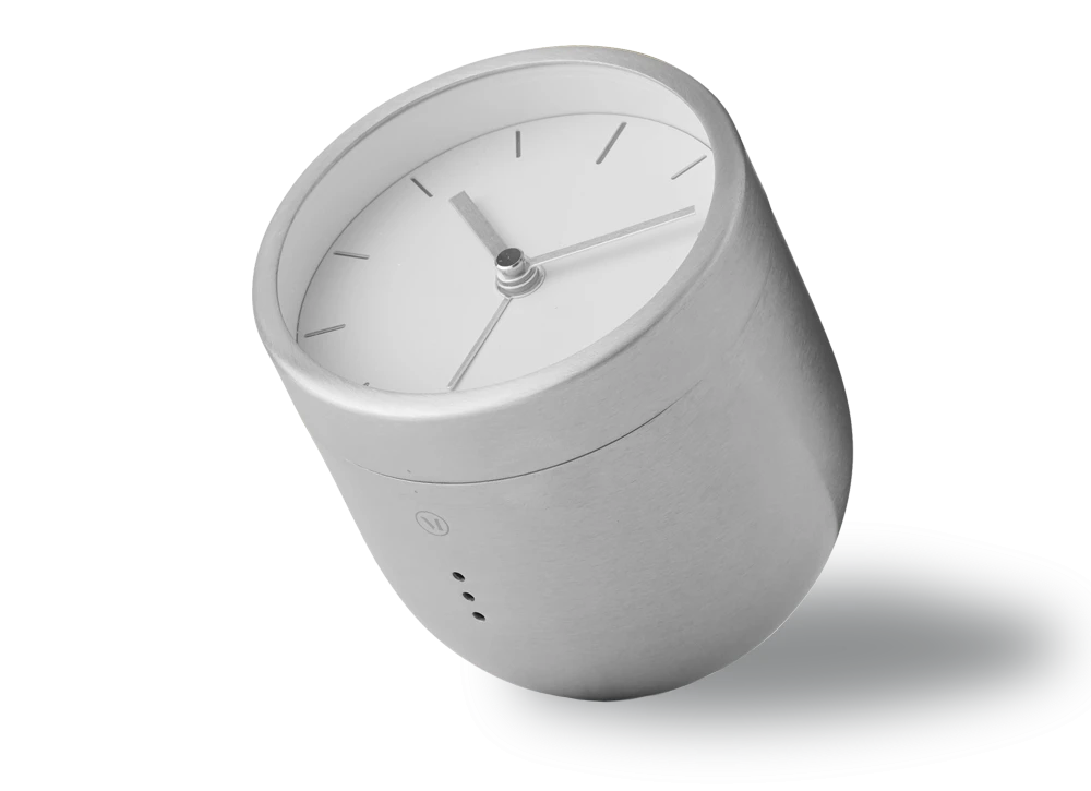 Tumbler Alarm Clock, Steel-0
