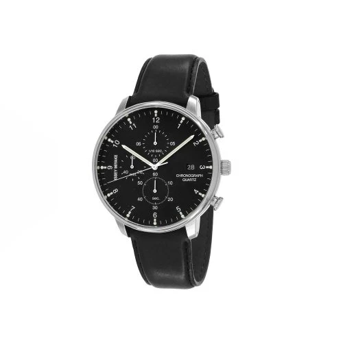 Issey Miyake C Black Chronograph Watch, Black Leather-30708
