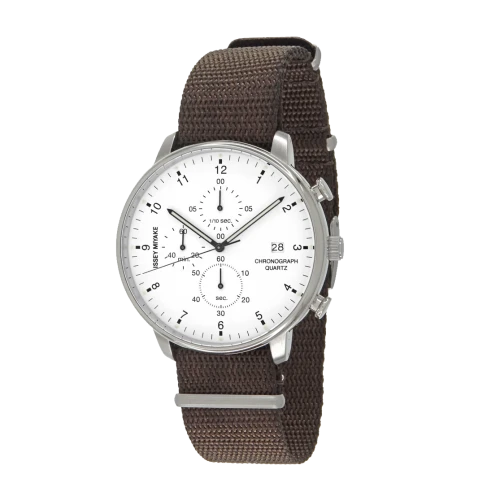 Issey Miyake C White Chronograph Watch, Brown Nylon