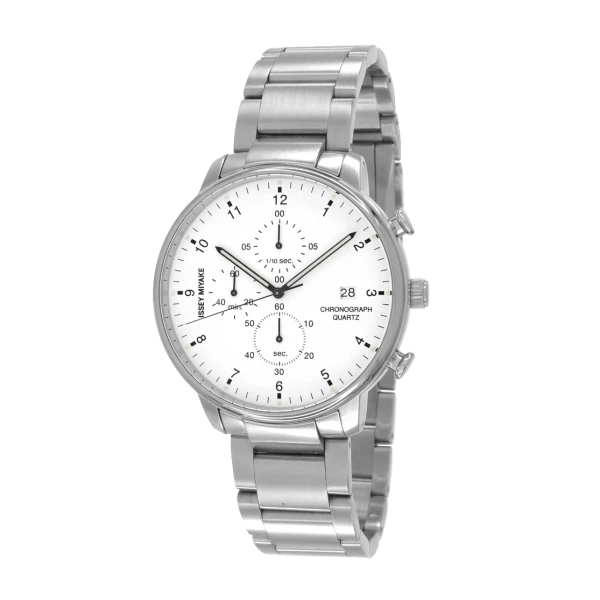 Issey Miyake C White Chronograph Watch, Steel-0