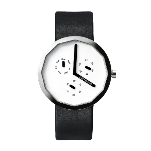 Issey Miyake Twelve 365 White Watch, Silver/Leather-0