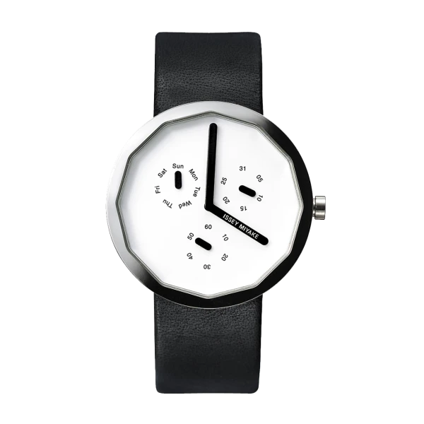 Issey Miyake Twelve 365 White Watch, Silver/Leather-0