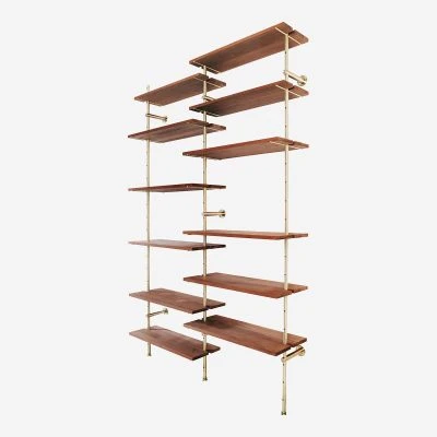 Brass Rail Shelving - Gessato Design Store