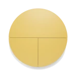 Pill, Wall Mounted Desk in Yellow-0