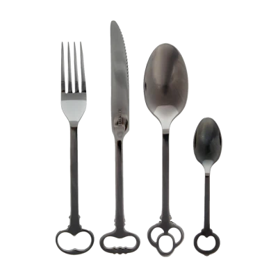 Keytlery Flatware Set - 24 Piece - Black-0