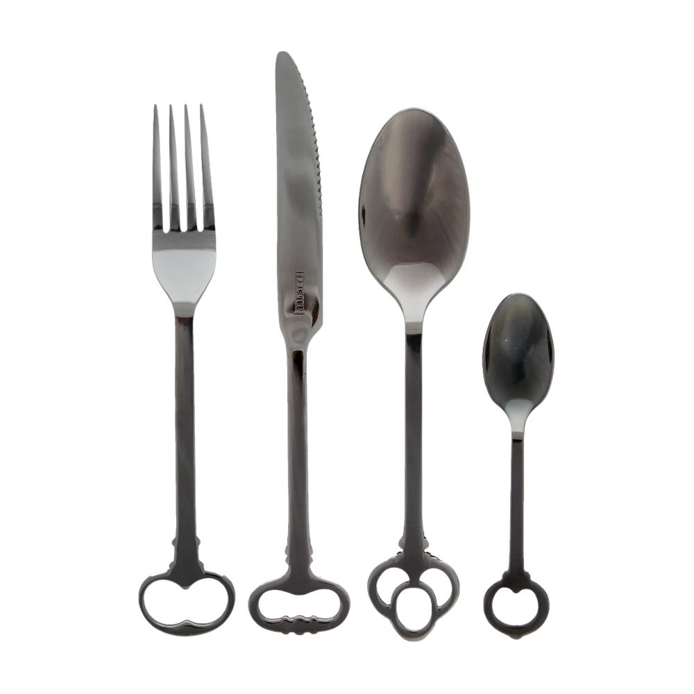 Keytlery Flatware Set - 24 Piece - Black-0