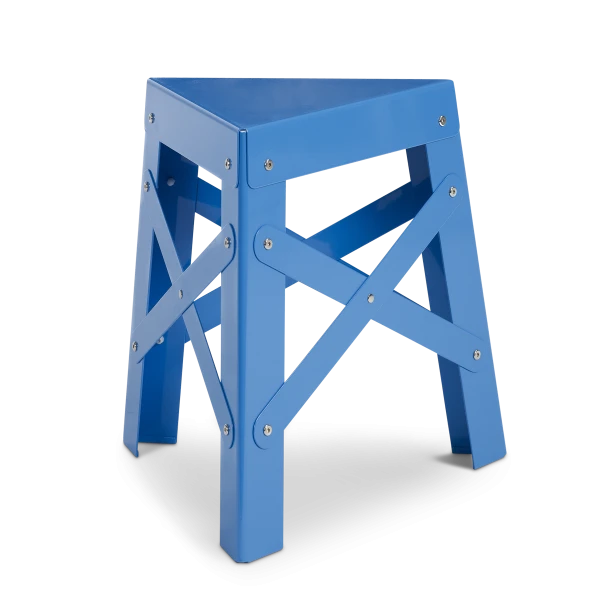 Eiffel Aluminum Stool, Blue-0