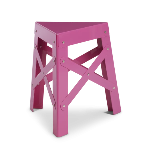 Eiffel Aluminum Stool, Pink-0