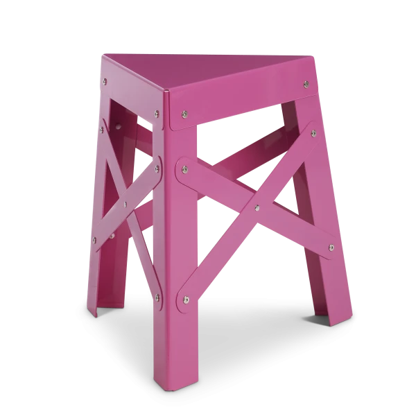 Eiffel Aluminum Stool, Pink-0