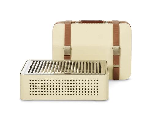 Mon Oncle Portable BBQ Grill, Cream-0