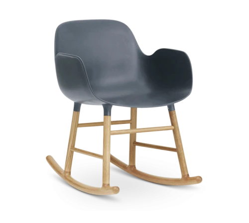 Form Rocking Armchair, Blue-0