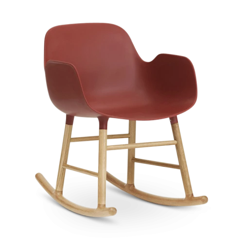 Form Rocking Armchair, Red-0