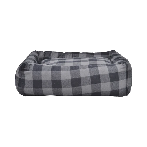 buffalo-plaid-square-snuggler-bed-charcoal-1