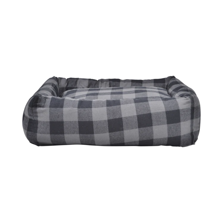 buffalo-plaid-square-snuggler-bed-charcoal-1