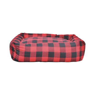 buffalo-plaid-square-snuggler-bed-red-1