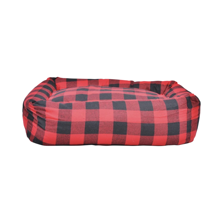 buffalo-plaid-square-snuggler-bed-red-1