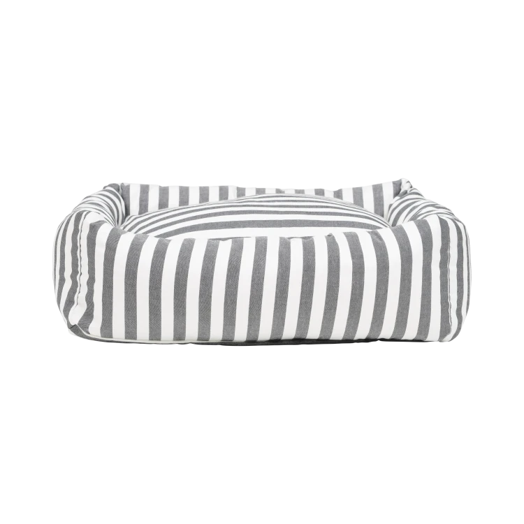 stripey-soiree-square-snuggler-dog-bed-charcoal-2