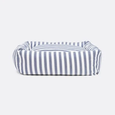 stripey-soiree-square-snuggler-dog-bed-indigo-1