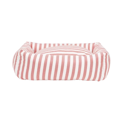 stripey-soiree-square-snuggler-dog-bed-red-1