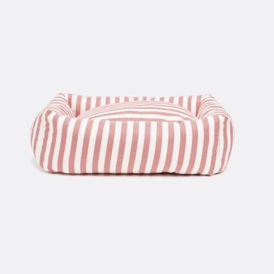 stripey-soiree-square-snuggler-dog-bed-red-2