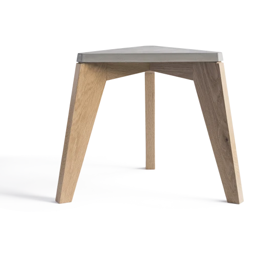 White Oak and Concrete Stool
