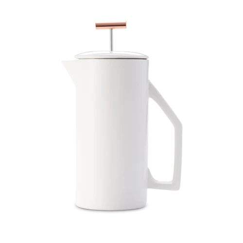 Ceramic French Press, Cream