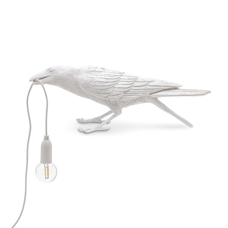 Bird Lamp Playing, White