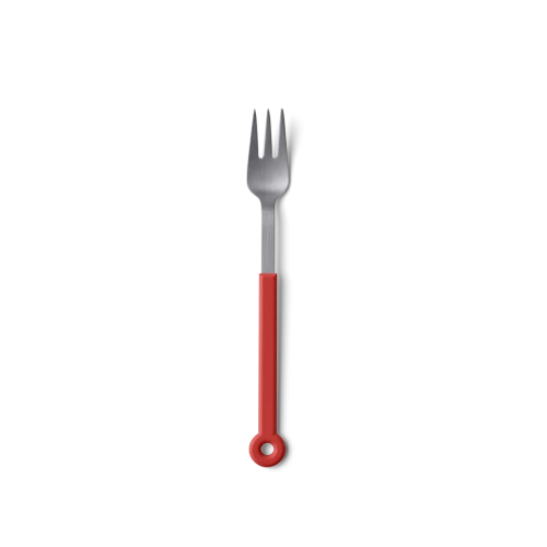 Mono Ring Dessert Fork, Red
