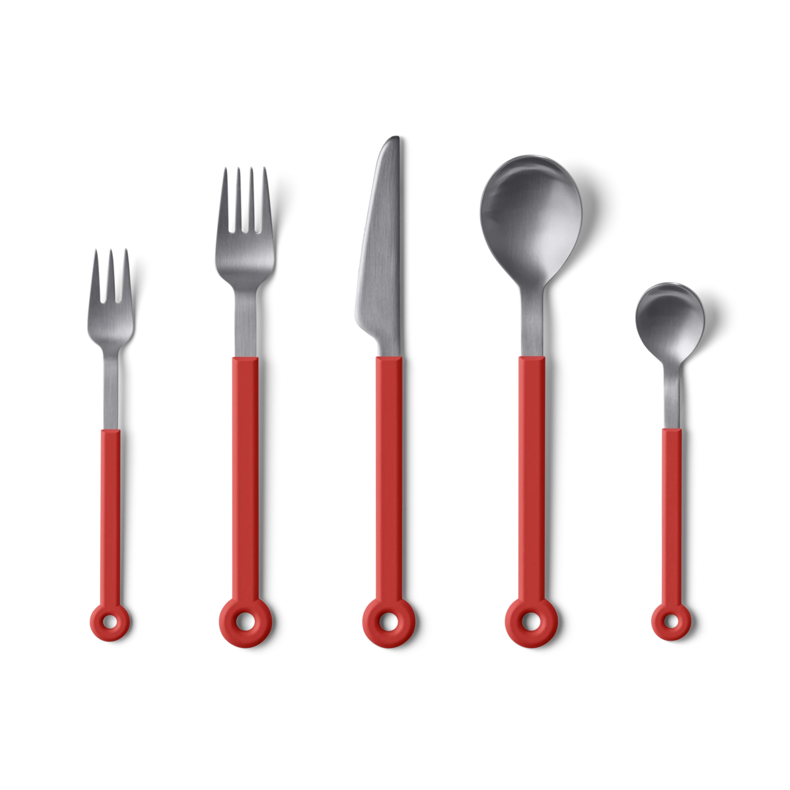 mono-ring-flatware-5-piece-set-red-1