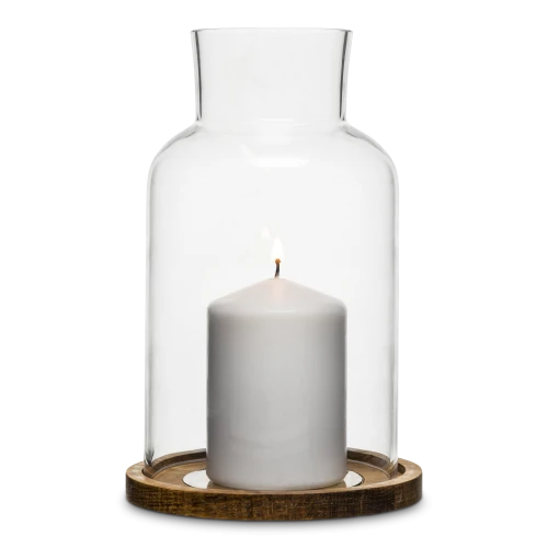 Candle holder with Hurricane Glass