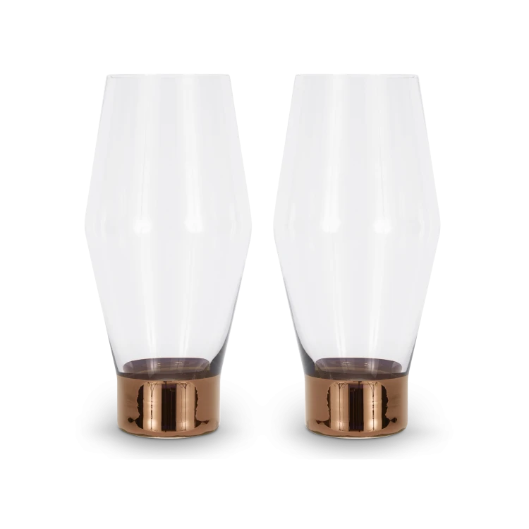 Tank Beer Glasses Copper, Set of 2