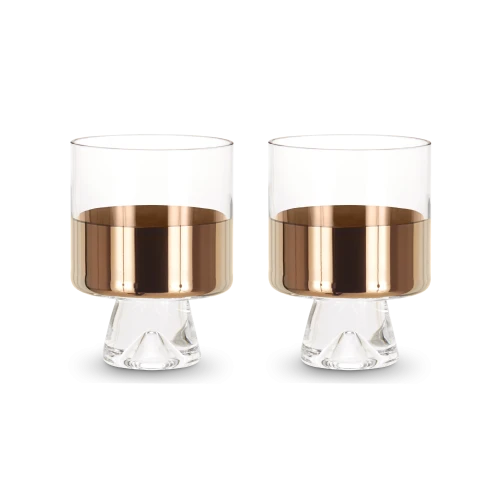 Tank Low Ball Glasses Copper, Set of 2