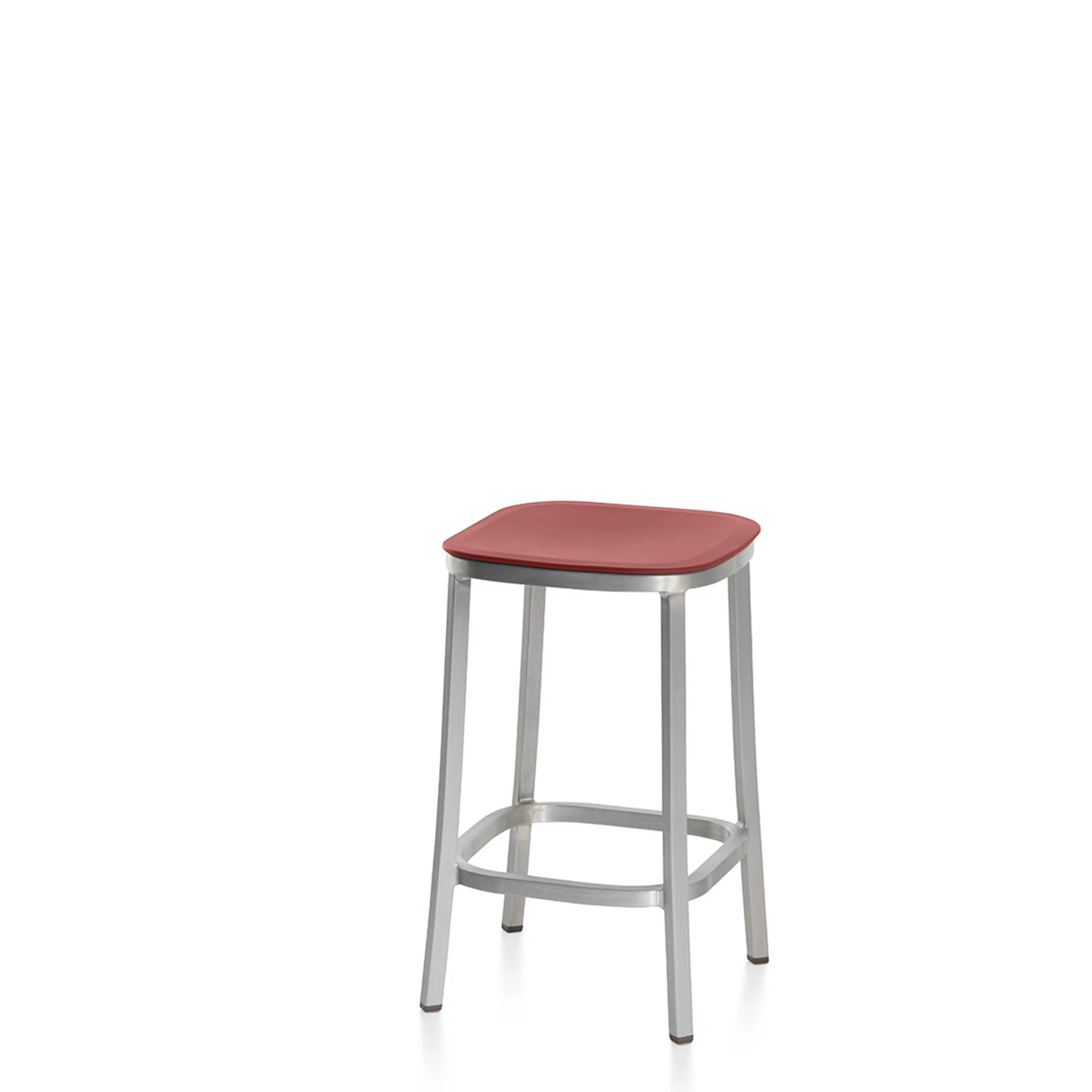  Hand Brushed Aluminum, Ochre Red