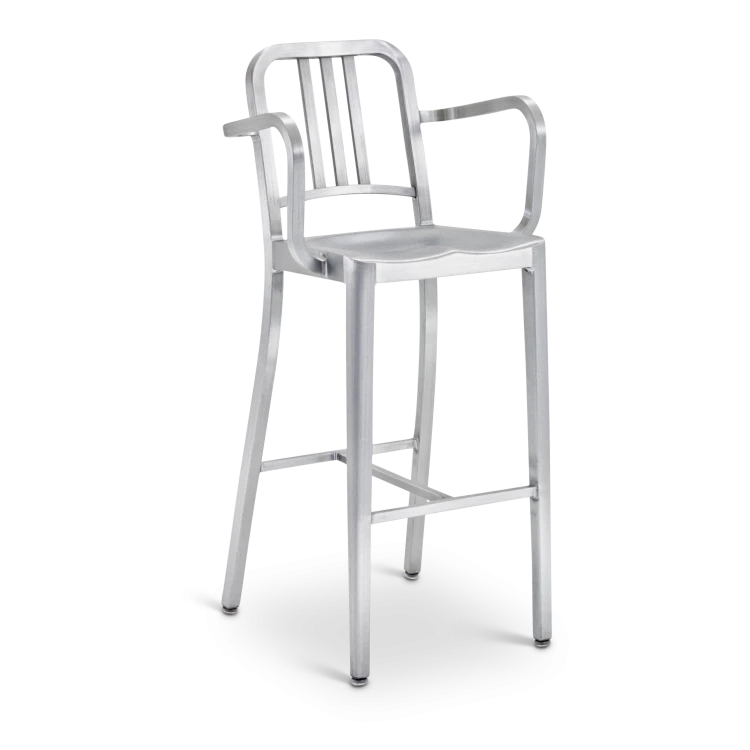 1006 Navy Barstool with Arms
