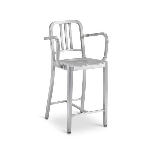 1006 Navy Counter Stool with Arms