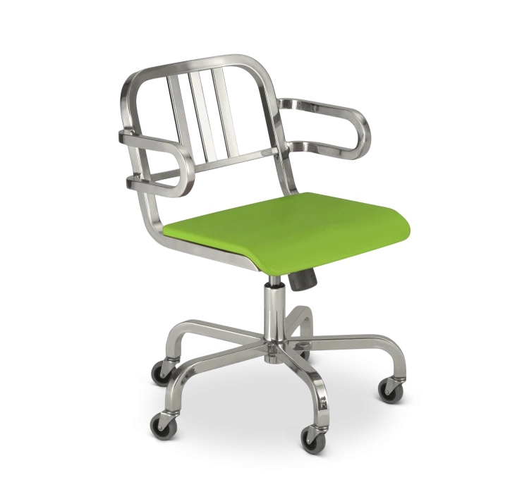 Nine-0 Swivel Armchair, Green