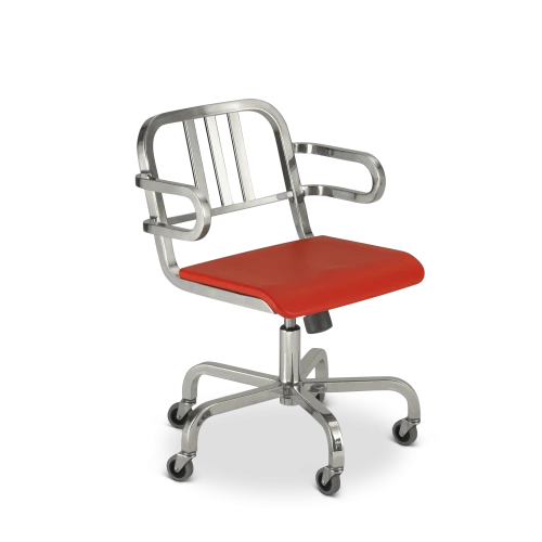 Nine-0 Swivel Armchair, Red