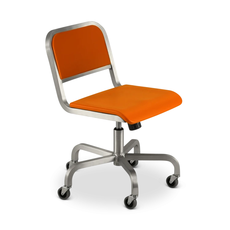 Nine-0 Swivel Chair, Orange