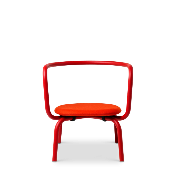 Parrish Lounge Chair, Upholstered Leather Seat